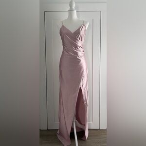 Honey and Rosie Dusty Rose Spaghetti Strap Maxi Gown Junior Size L